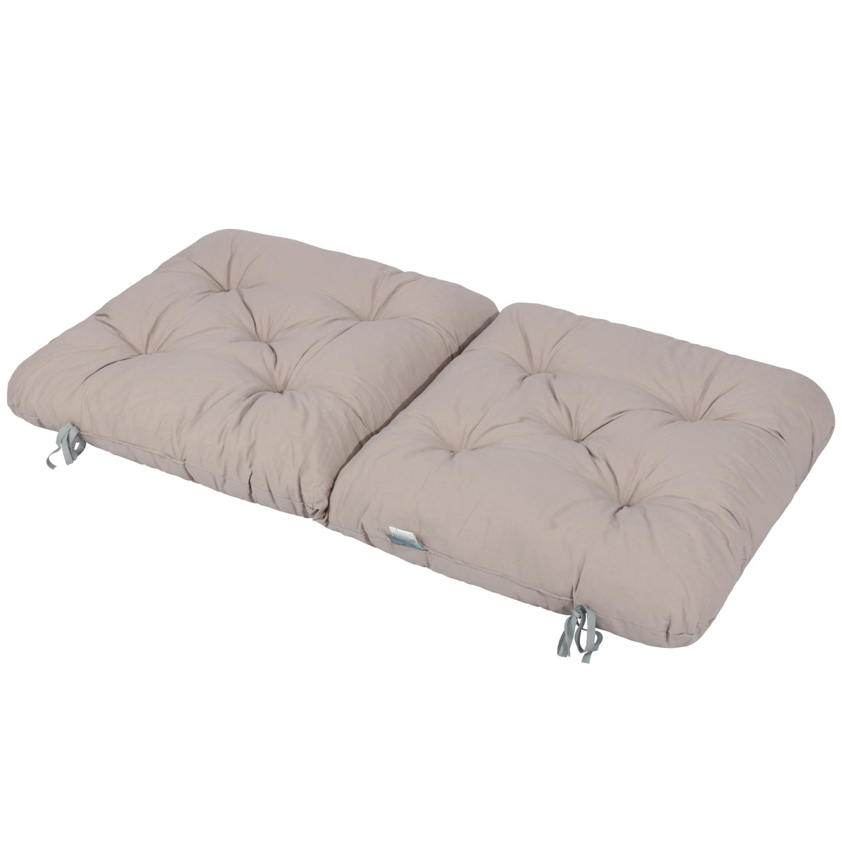 Homecall Decorative Cushion Bench Cushion Seat Cushion with Backrest 2 Nordic Design for Garden Bench (Khaki, 98 x 50 cm)