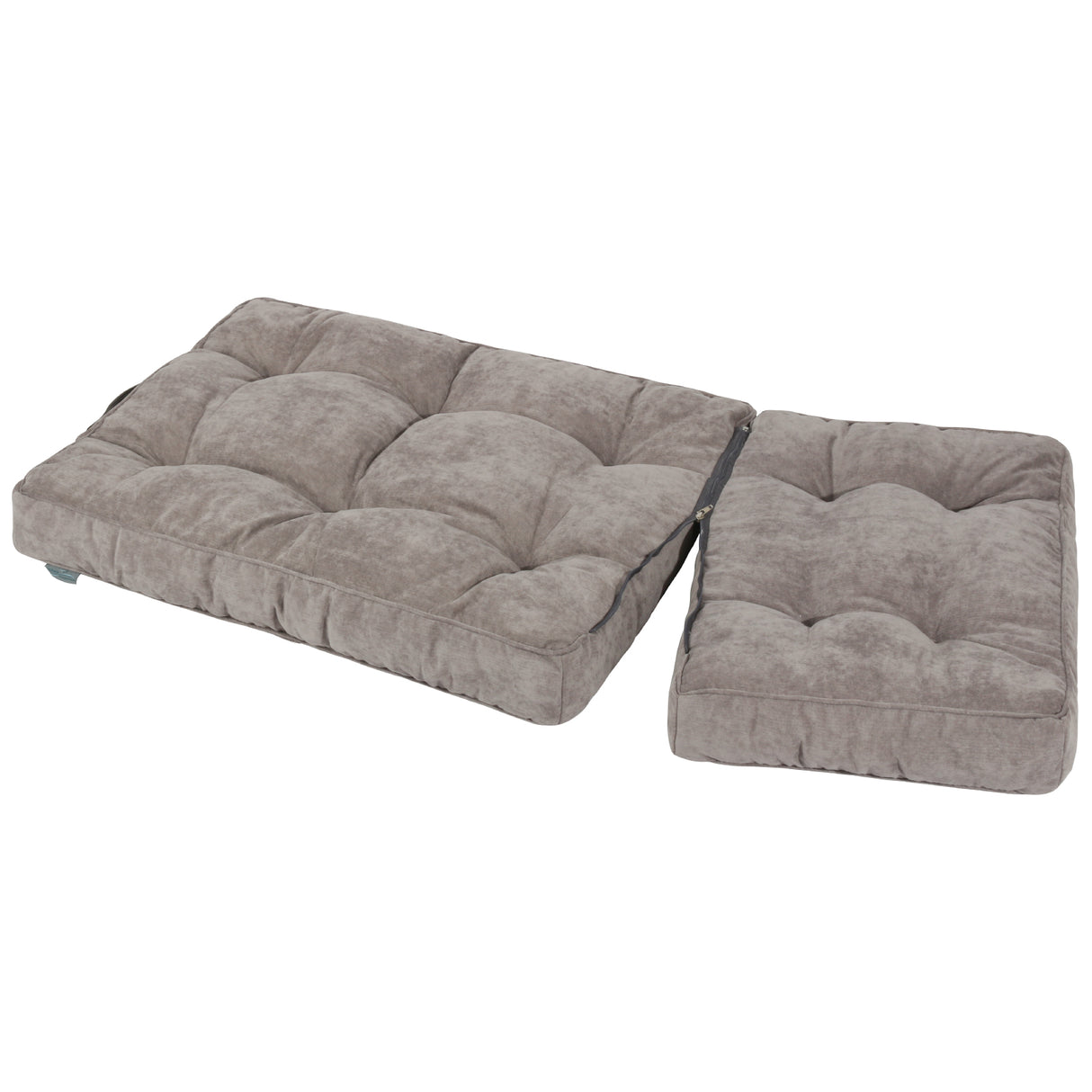 Homecall Decorative Bench Cushion, Seat Cushion with Backrest, Pack of 2, Nordic Design, for Garden Bench (Khaki, 120 x 60 cm)