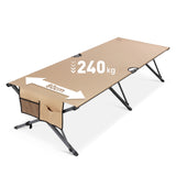 Homecall Feldbett klappbar XXL bis 240 kg, 210 x 80 cm, Aufklappen & sofort nutzen (Sand)
