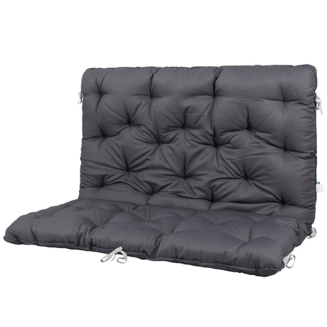 Homecall Pallet Cushion Bench Cushion with Low Backrest - Hollywood Swing, Euro Pallet Seat Cushion, Garden Bench, Double-Sided,For Balcony & Garden & Pallets (120 x 140 cm)