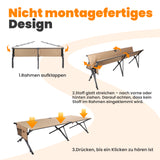 Homecall Feldbett klappbar XXL bis 240 kg, 210 x 80 cm, Aufklappen & sofort nutzen (Sand)