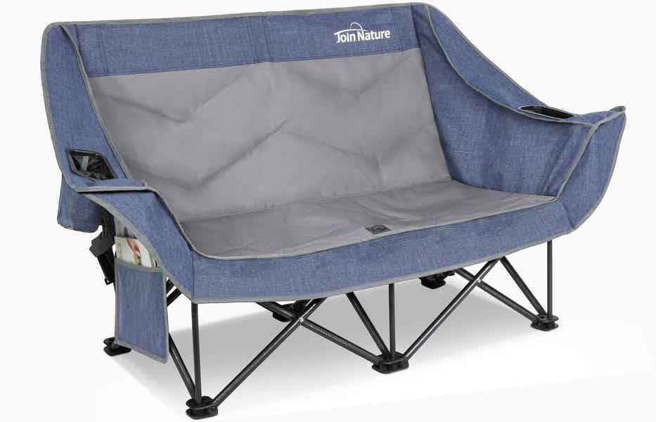 Vussy Duo Deluxe Campingstuhl-Sofa – Klappbar Für 2 Personen, 500 Kg Tragkraft Doppel-Campingstuhl 500 Kg