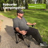 Homecall Camping Chairs, Foldable, Up to 360 kg, Ultra Large Camping Chair with High Backrest, Fully Padded, Robust and Reliable Folding Chair Camping for Outdoor, Balcony, Garden, Fishing, XXL