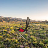 HOMECALL Campingstuhl Hochlehner Klappstuhl Gartenstuhl Angelstuhl, Angenehme Polsterung (Bis 150KG, mit hoher Rückenlehne Armlehne Getränkehalter), für Camp Garten Balkon