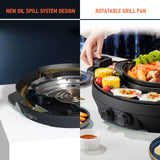 ENFRIFAM 2000W Hot Pot Electric, 2 in 1 Hotpot and Raclette grill, for 8 people, Grill Hot Pot, even heating with independent temperature control, easy to clean - Homecall - outdoor