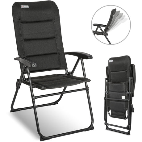 HOMECALL 3D Mesh Cover Recliner with Adjustable 5 Position Armrest Garden Chair Aluminum Caravan Folding Chair - Homecall - outdoor