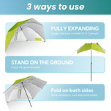 HOMECALL Beach Umbrella Beach Tent, UV - resistant 50+, for 2 - 3 people, Outdoor Parasols - Homecall - outdoor