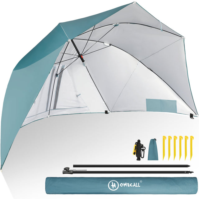 HOMECALL Beach Umbrella Beach Tent, UV - resistant 50+, for 2 - 3 people, Outdoor Parasols - Homecall - outdoor