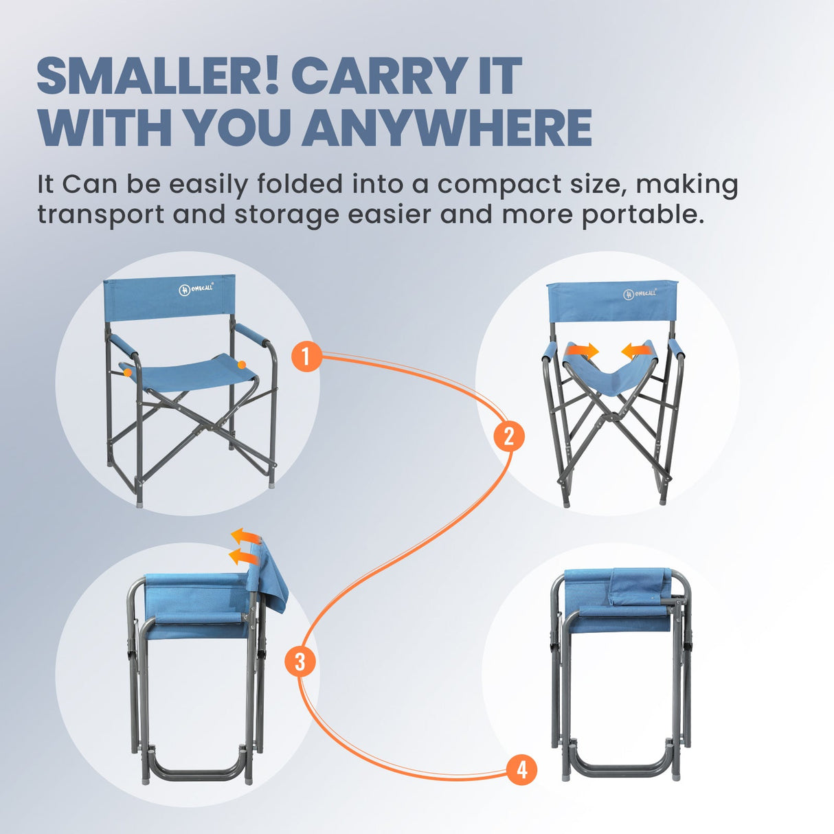 Homecall Camping Chair Foldable Ultralight Folding Chair Director's Chair Camping Chair Up to 120KG - Camping Chair Small Pack Size Aluminum Garden Chair Foldable Lightweight Fishing Chair for Outdoor, Camping, Garden, Color: 1 Er - Homecall - outdoor