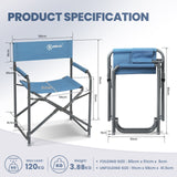 Homecall Camping Chair Foldable Ultralight Folding Chair Director's Chair Camping Chair Up to 120KG - Camping Chair Small Pack Size Aluminum Garden Chair Foldable Lightweight Fishing Chair for Outdoor, Camping, Garden, Color: 1 Er - Homecall - outdoor