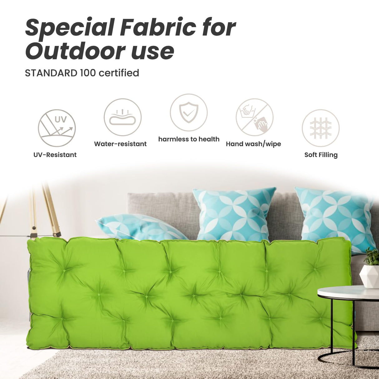 HOMECALL Cushion Cover For Garden Bench, Approx. 150 x 50 x 12 cm, multi - coloured - Homecall - outdoor