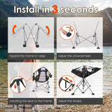 HOMECALL Swing Chair Rocking Chair Outdoor Camping Chair, Foldable Hanging Chair with Adjustable Backrest, bis 180 KG - Homecall - outdoor