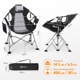 HOMECALL Swing Chair Rocking Chair Outdoor Camping Chair, Foldable Hanging Chair with Adjustable Backrest, bis 180 KG - Homecall - outdoor