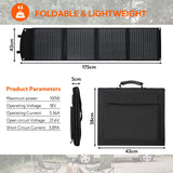 HOMEMORE 100W Portable Solar Panel for Power Station,Foldable Outdoor Solar Charger with USB DC Output,IP65 Waterproof for Outdoor Travel Camping RV - Homecall - outdoor