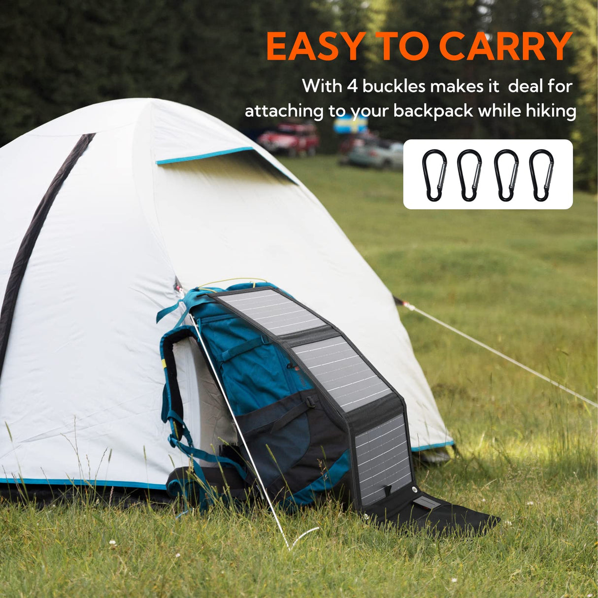 HOMEMORE 28W Portable Solar Charger with QC3.0 USB/Type - C Port, Solar Panel, Foldable, Ideal for Cell Phone, Tablet, Power Bank, Camera And So On - Homecall - outdoor