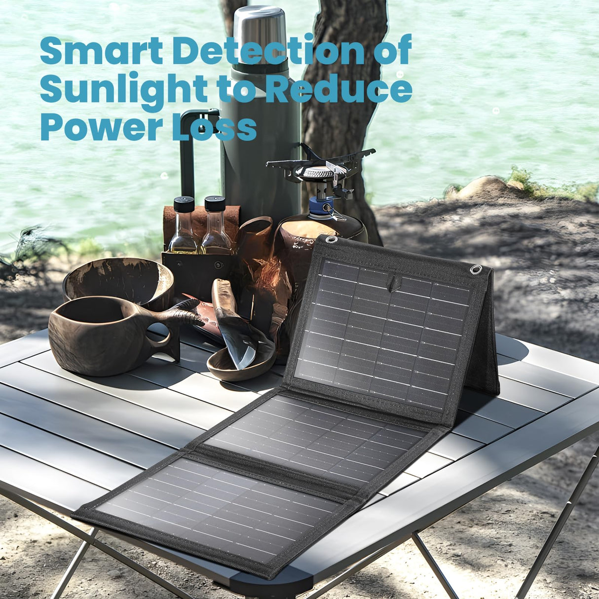 HOMEMORE 28W Portable Solar Charger with QC3.0 USB/Type - C Port, Solar Panel, Foldable, Ideal for Cell Phone, Tablet, Power Bank, Camera And So On - Homecall - outdoor