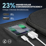 HOMEMORE 28W Portable Solar Charger with QC3.0 USB/Type - C Port, Solar Panel, Foldable, Ideal for Cell Phone, Tablet, Power Bank, Camera And So On - Homecall - outdoor